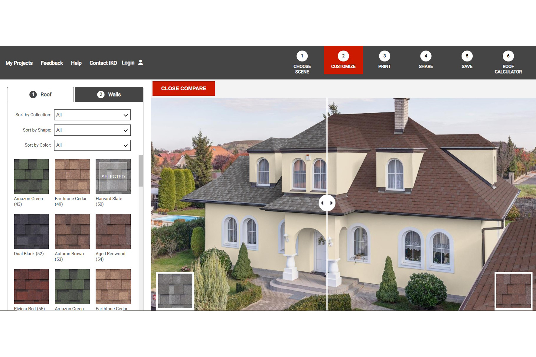 IKO roof viewer: how will shingles look on my roof | IKO