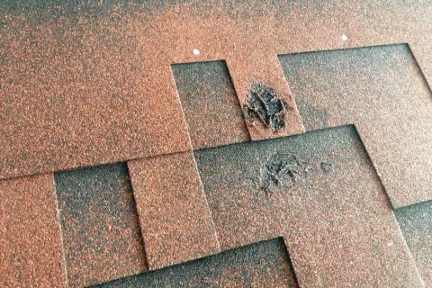 Scuffing - footprints on shingle roof